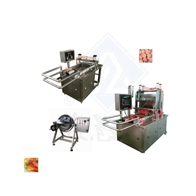 Voedsel en dranken winkels Roestvrij staal Dubbelkleurige zachte gummi snoep deponeren machine