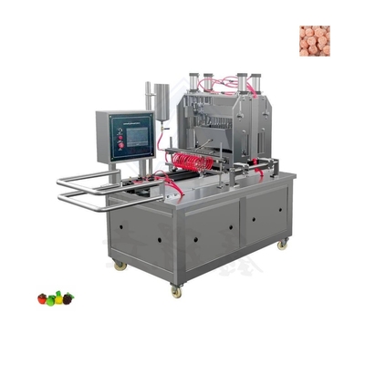 Semi-automatische blauwe bessen zachte gelei snoep gummi snoep maken machine met consumptie