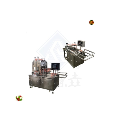 Verscheiden dubbele kleuren zachte jelly snoep maken machine gummy snoep deponeren machine